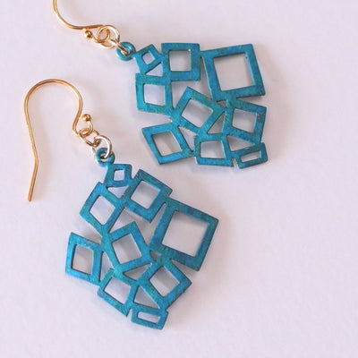 m_pierced earrings "square"