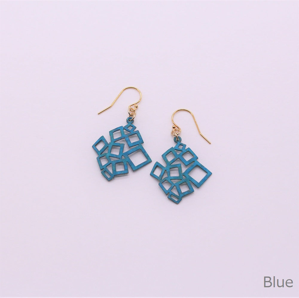 m_pierced earrings "square"