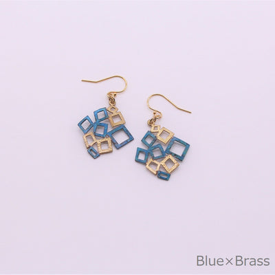 m_pierced earrings "square"