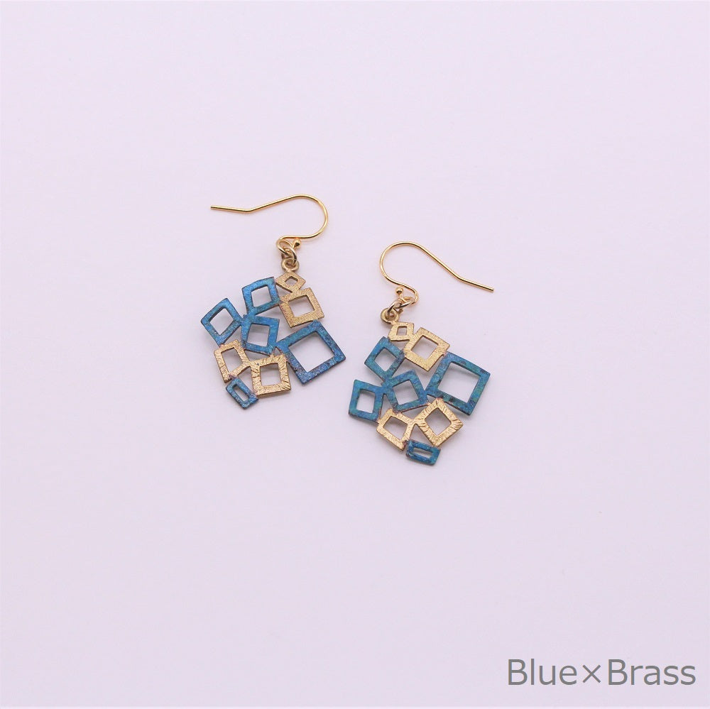 m_pierced earrings "square"