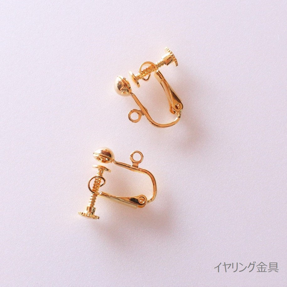 m_pierced earrings "snow"