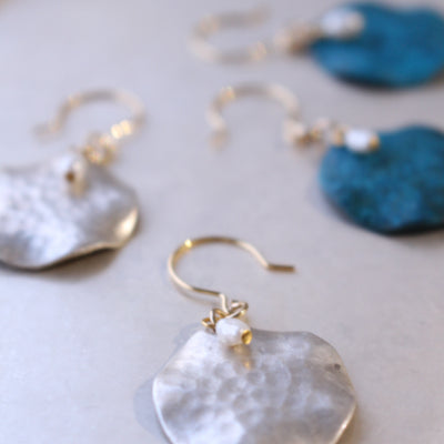 m_pierced earrings "snow"