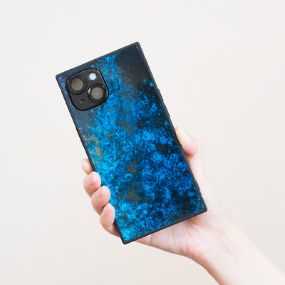 ORII FABRICS iPhoneケース -art blue-（スクエアケース）【オンライン限定・受注生産】